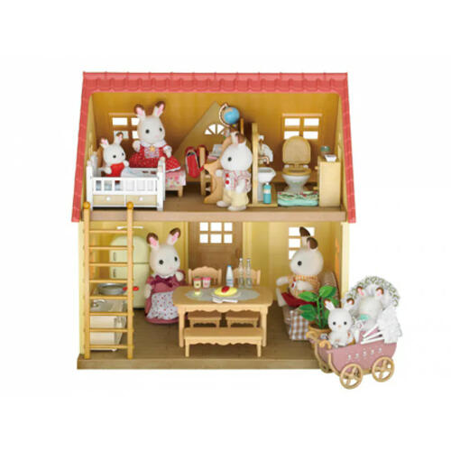 Sylvanian Families Chocolate Rabbit Mother W/Furniture