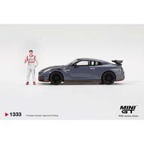 (Pre-Order) MINI GT Nissan GT-R Nismo 2024 Tsukuba Production Car Lap Record W/ Matsuda Figure Tsugio Matsuda Collection (Expected January 2027)