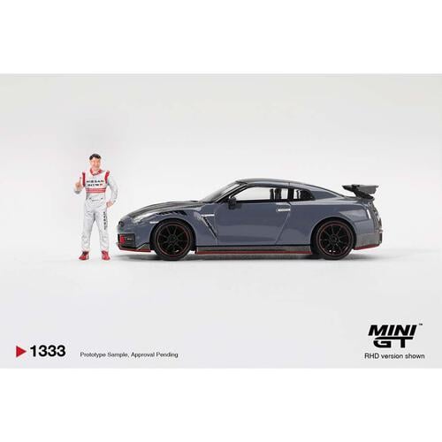 (Pre-Order) MINI GT Nissan GT-R Nismo 2024 Tsukuba Production Car Lap Record W/ Matsuda Figure Tsugio Matsuda Collection (Expected January 2027)
