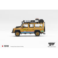 (網店預購) MINI GT Land Rover Defender 110 1998 Camel Trophy Tierra del Fuego CT.36 Romania / Blister Packaging (預計2026年11月發貨)