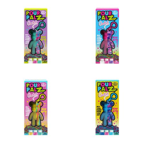 Pour Palz W4 Crochet Mini Paint Bear  - Assorted (1 Pc)