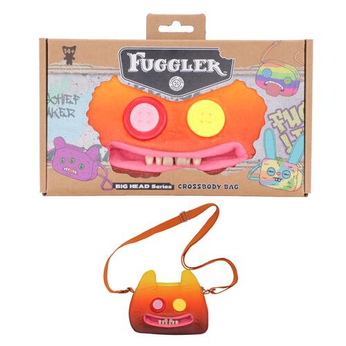 Fuggler 萌牙怪獸斜包大頭系列之臭臉怪（扎染橙色）