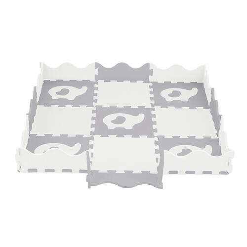 Baby Star 9塊裝動物併接遊戲地墊 - 白象