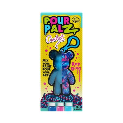 Pour Palz W4 Crochet Mini Paint Bear  - Assorted (1 Pc)