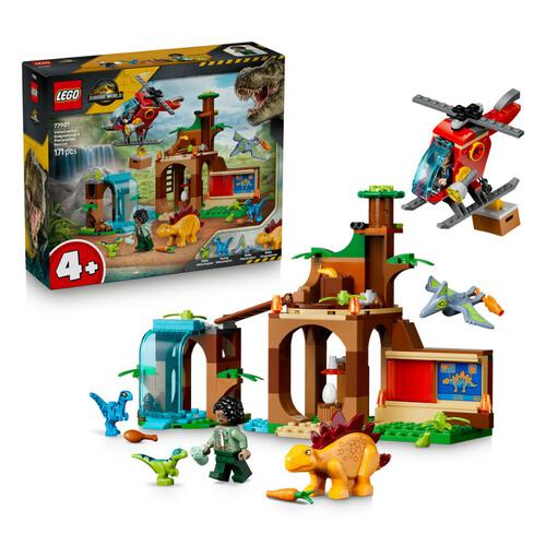LEGO Jurassic World Velociraptor, Stegosaurus & Pteranodon Rescue