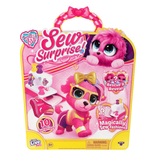 Little Live Pets Scruff-a-luvs Sew Surprise Playset Series 1 - Pink