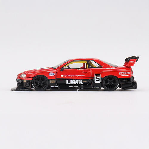 MINI GT Nissan Lb-Er34 Super Silhouette Skyline Red/Black