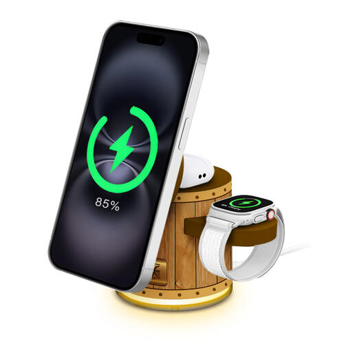 (特別訂購)XPower x One Piece GE1 Qi2迷你掌心5合1 MagCharge 15W磁吸無線充電座