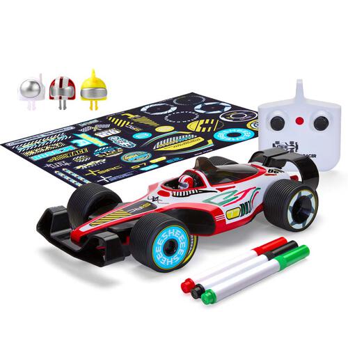Sharper Image  Toy RC Formula Flex Racer Doodle - Red and White