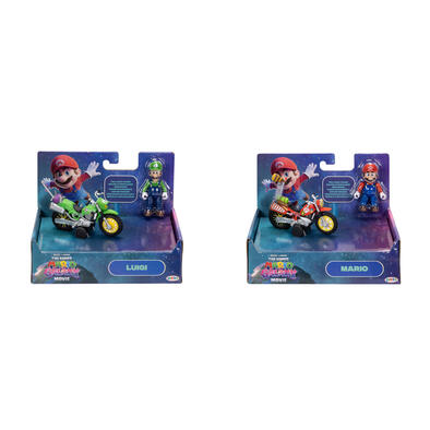  The Super Mario Galaxy Movie - 2.5 Inch Figure with Pull Back Motorcycle - Assorted (1 Pc)