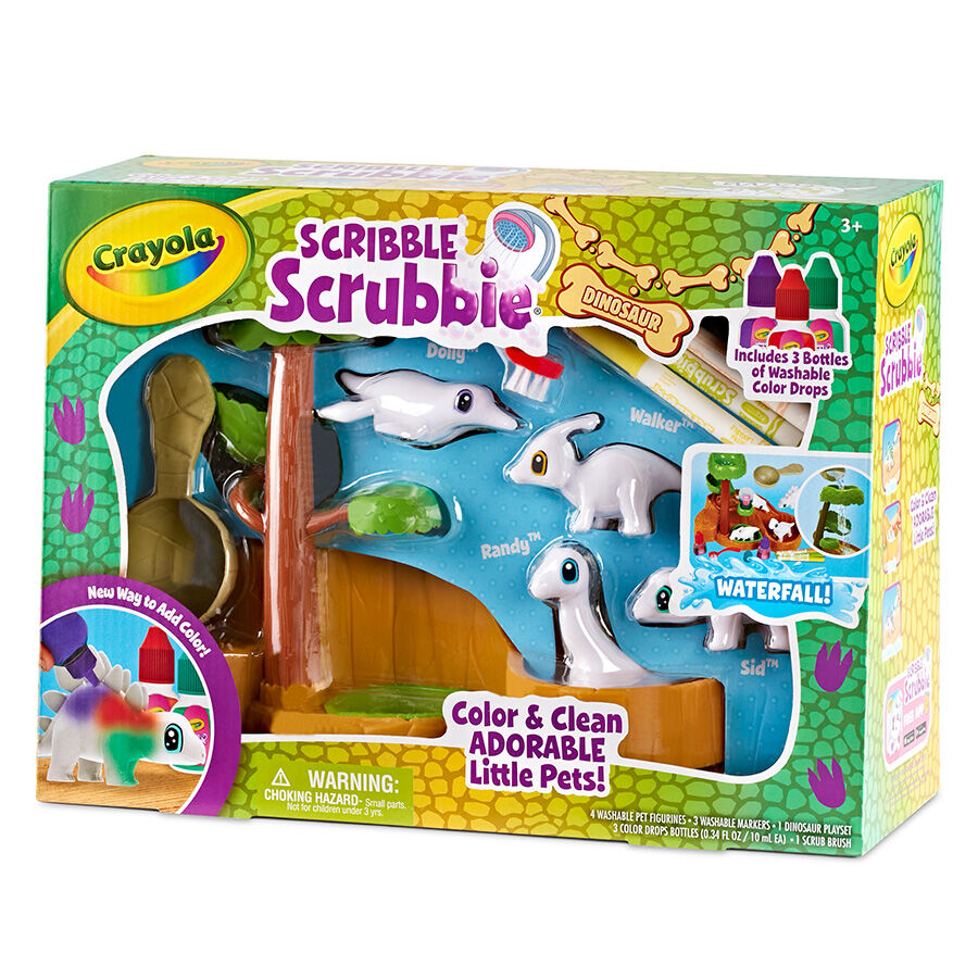 Crayola繪兒樂Scribble Scrubbie恐龍寵物瀑布套裝| 香港玩具“反”斗城
