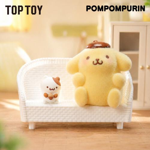 TOP TOY Sanrio三麗鷗 布甸狗 毛絨絨日常系列植絨盲盒 - 盲盒 (單件裝)