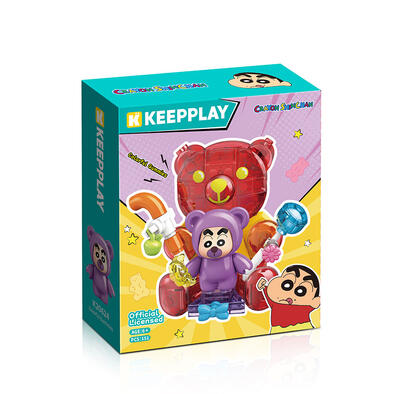 Qman Keepplay 蠟筆小新 小熊軟糖造型積木